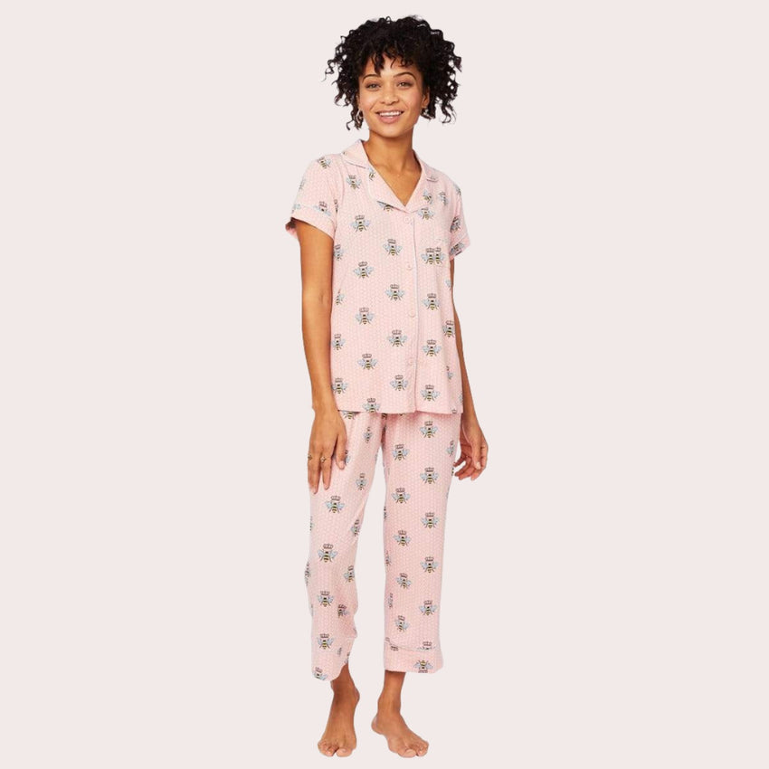 Queen Bee Pima Knit Capri - Pink Main Pink