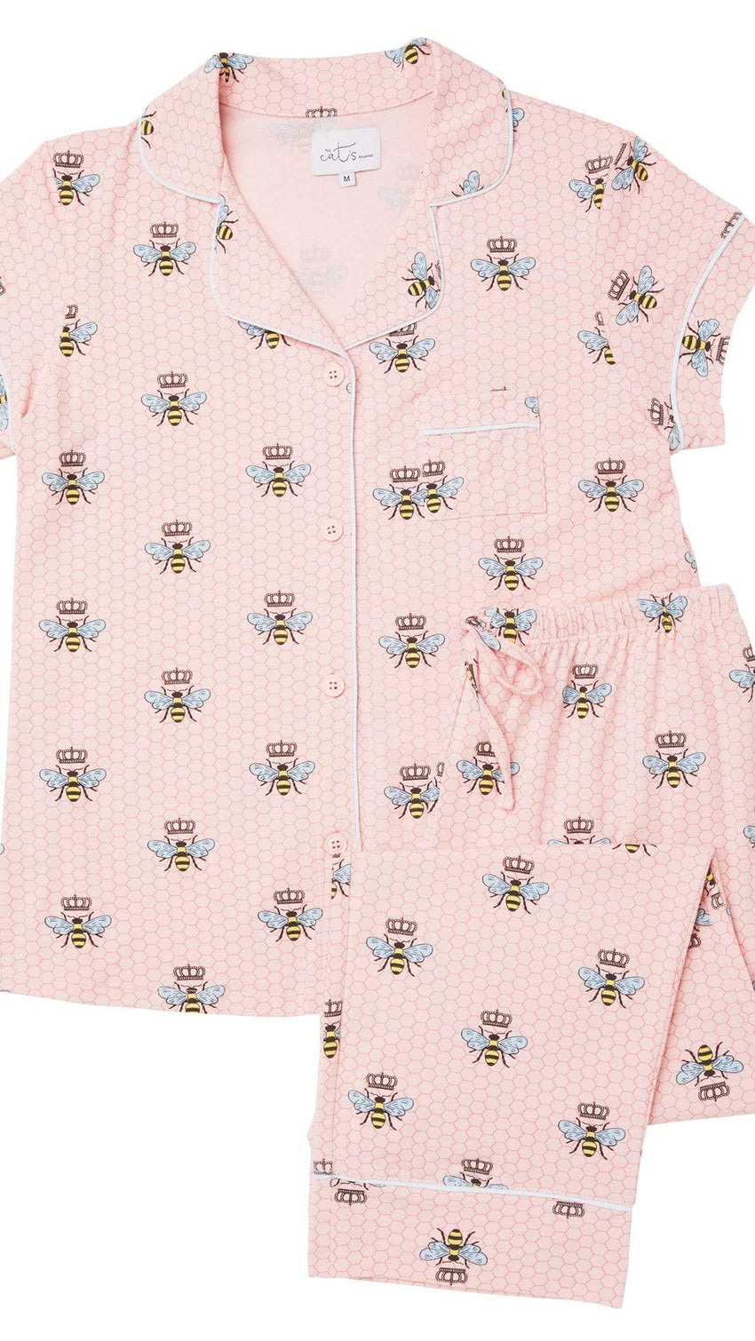 Queen Bee Pima Knit Capri - Pink Wide Pink