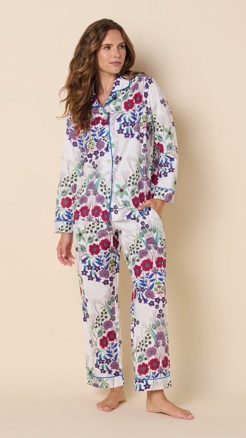 Blossom Luxe Pima Pajama Main White