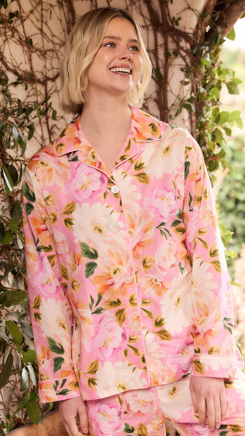 Blush Rose Luxe Pima Long-Sleeved Pajama Extra Pink