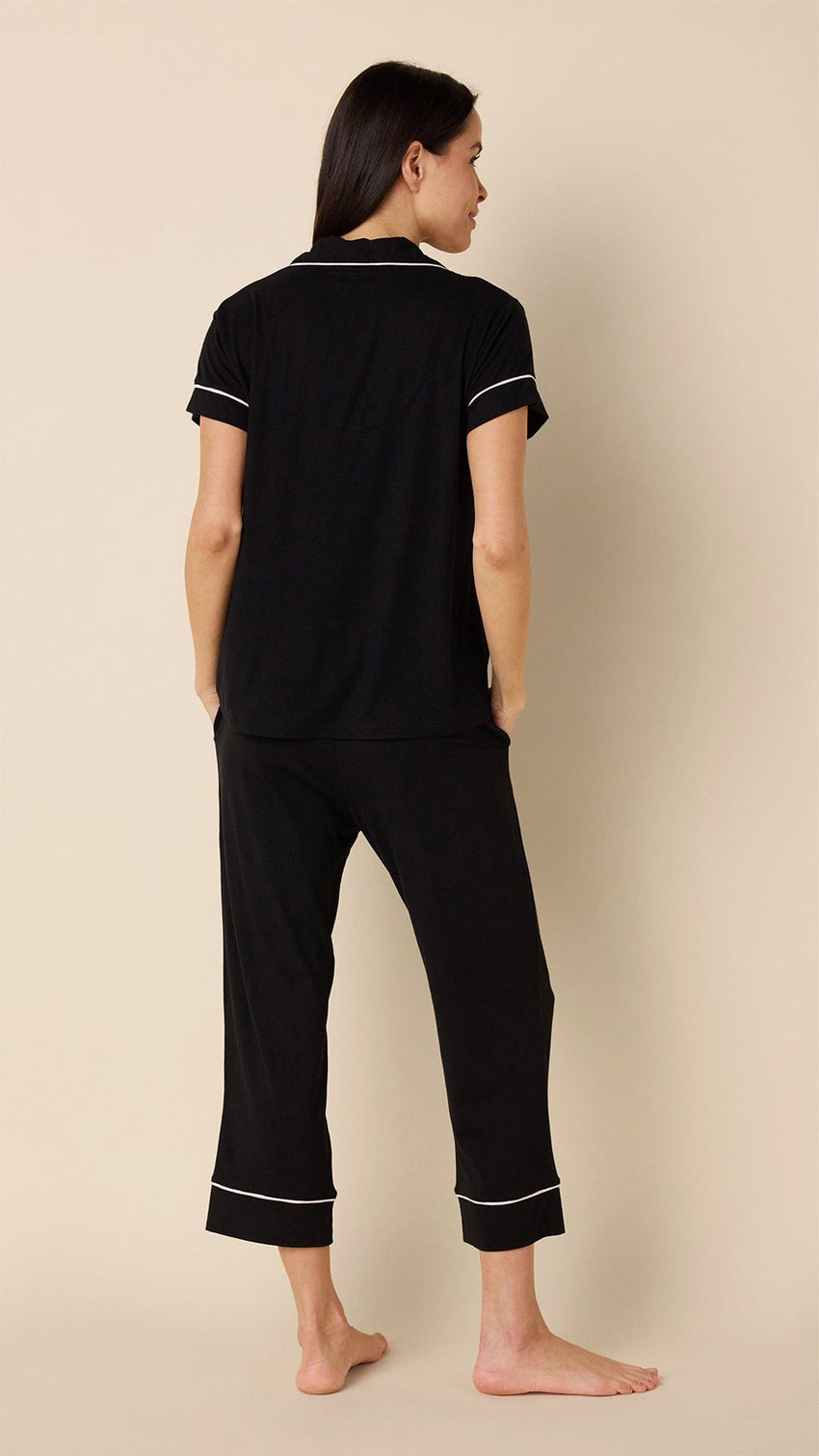 Classic Pima Knit Capri - Midnight Midnight Hover