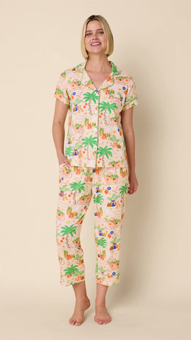California Christmas Pima Knit Capri Set