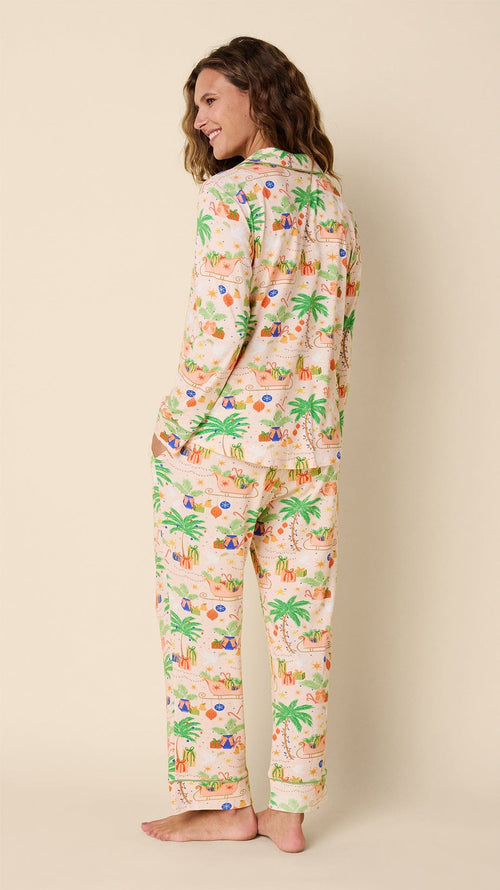 California Christmas Pima Knit Long-Sleeved Pajama Extra Ivory