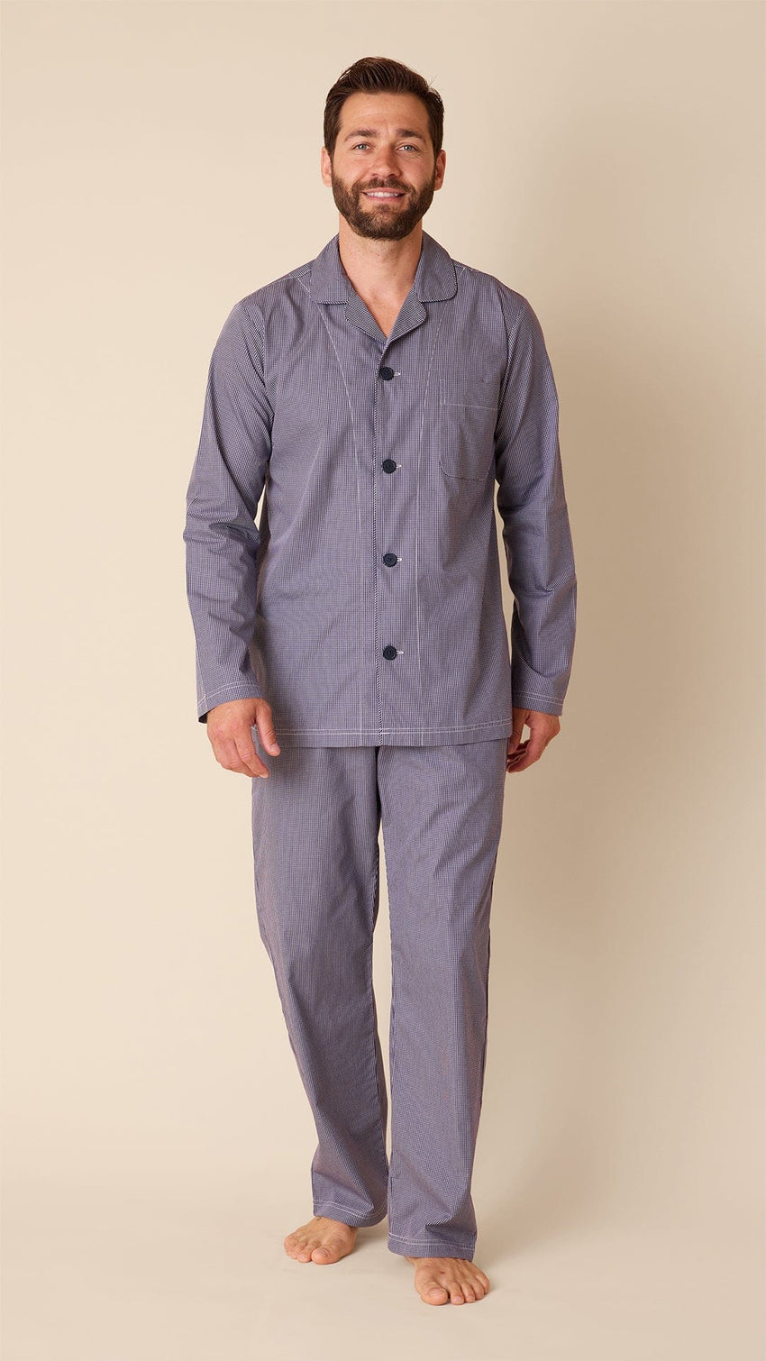 Charleston Men's Luxe Pima Pajama - Navy Main Navy