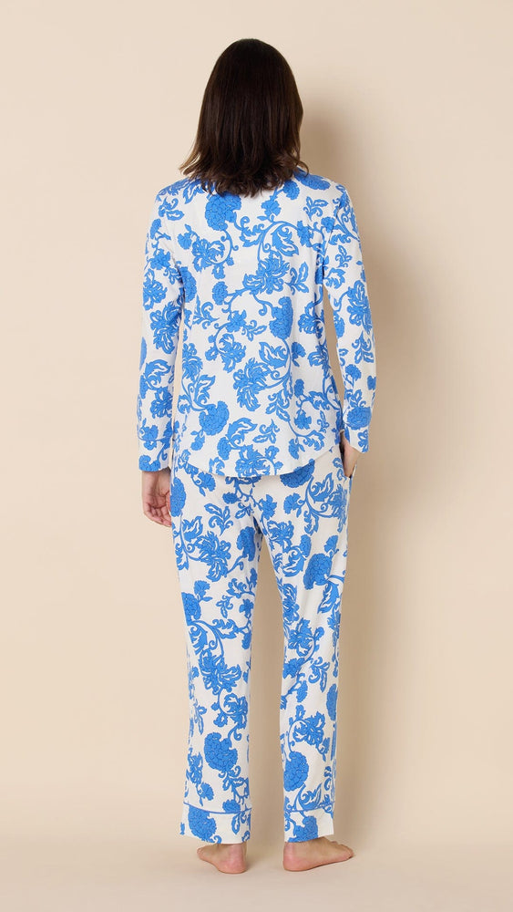 Chrysantheme Pima Knit Pajama - Blue Extra Blue