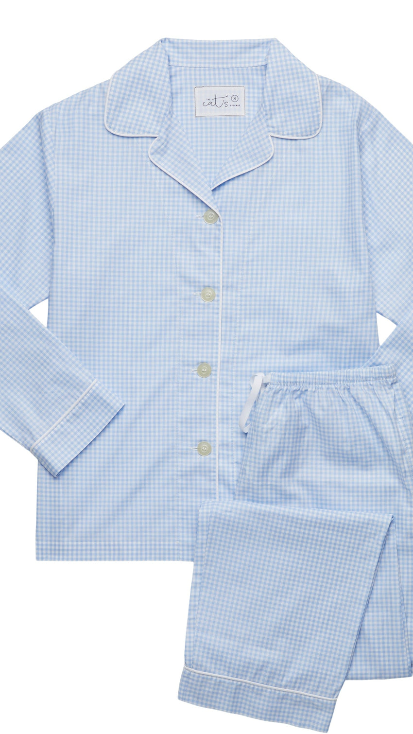 Classic Gingham Luxe Pima Pajama - Blue Description Blue