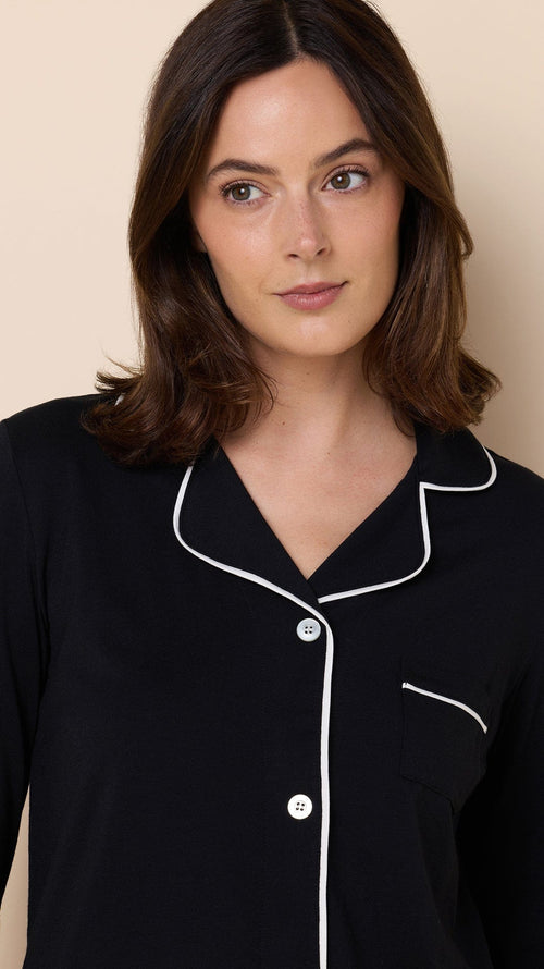 Classic Pima Knit Pajama - Black Main Black