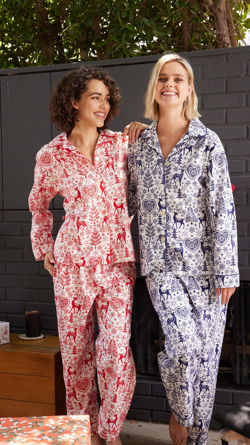 Holly Jolly Flannel Pajama - Blue Extra Blue