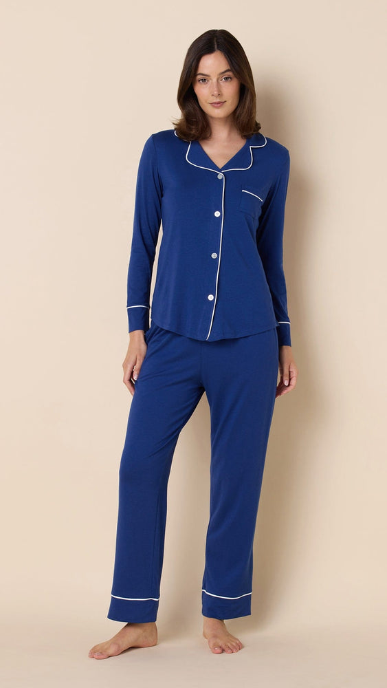 Classic Pima Knit Pajama - Marine Blue Main Marine Blue