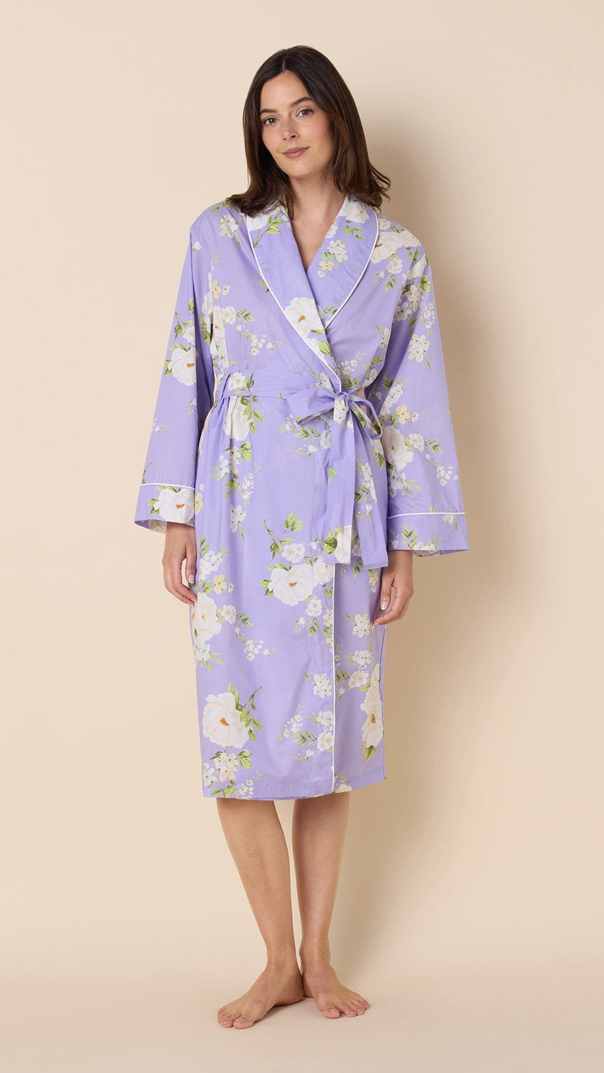 Orla Luxe Pima Shawl Robe - Lavender Extra Wide Lavender
