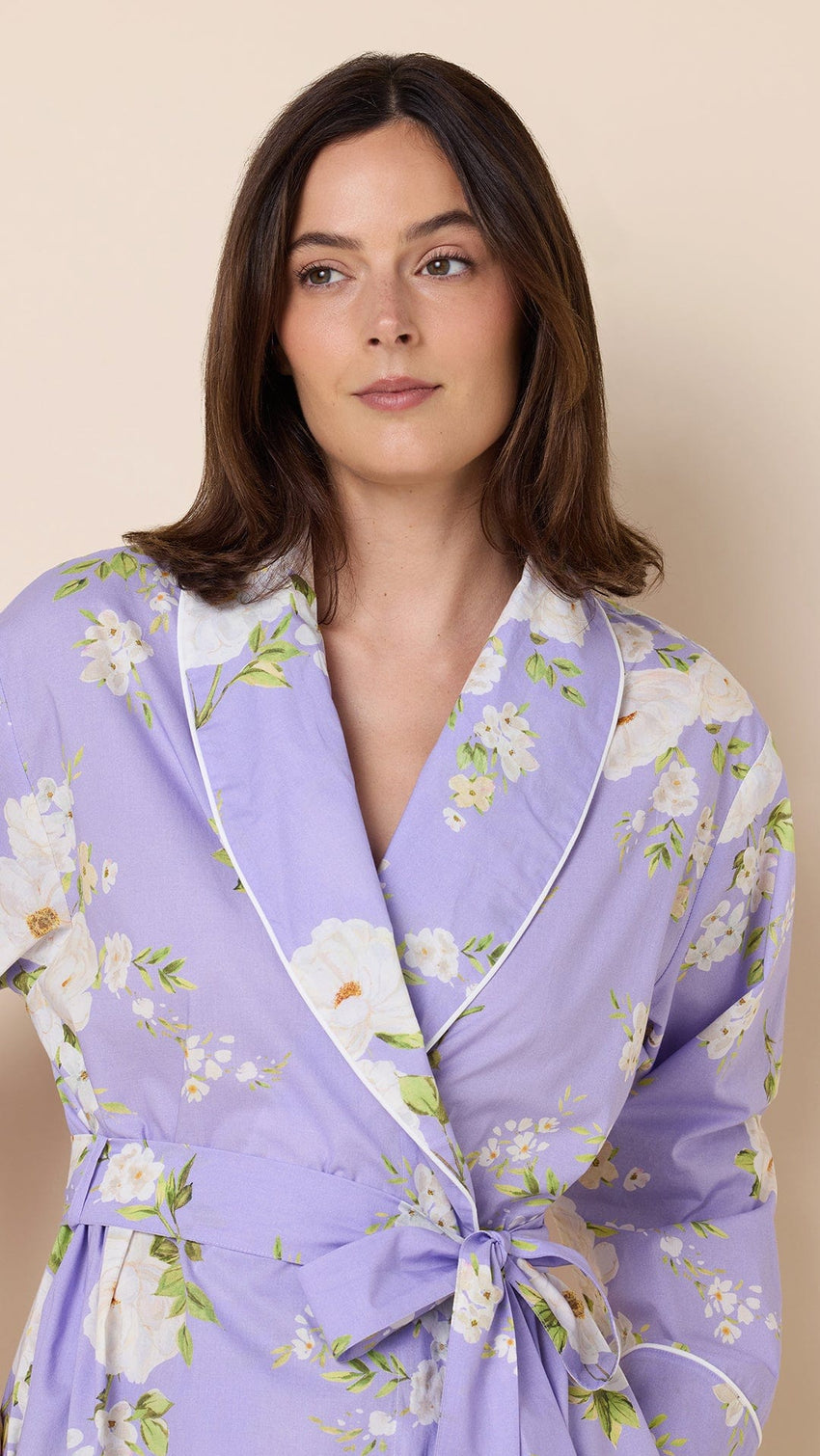 Orla Luxe Pima Shawl Robe - Lavender Extra Lavender