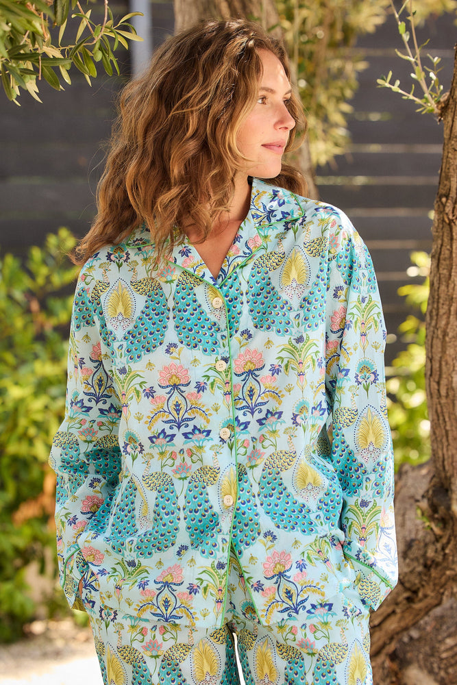 Peacock Voile Pajama Extra Blue