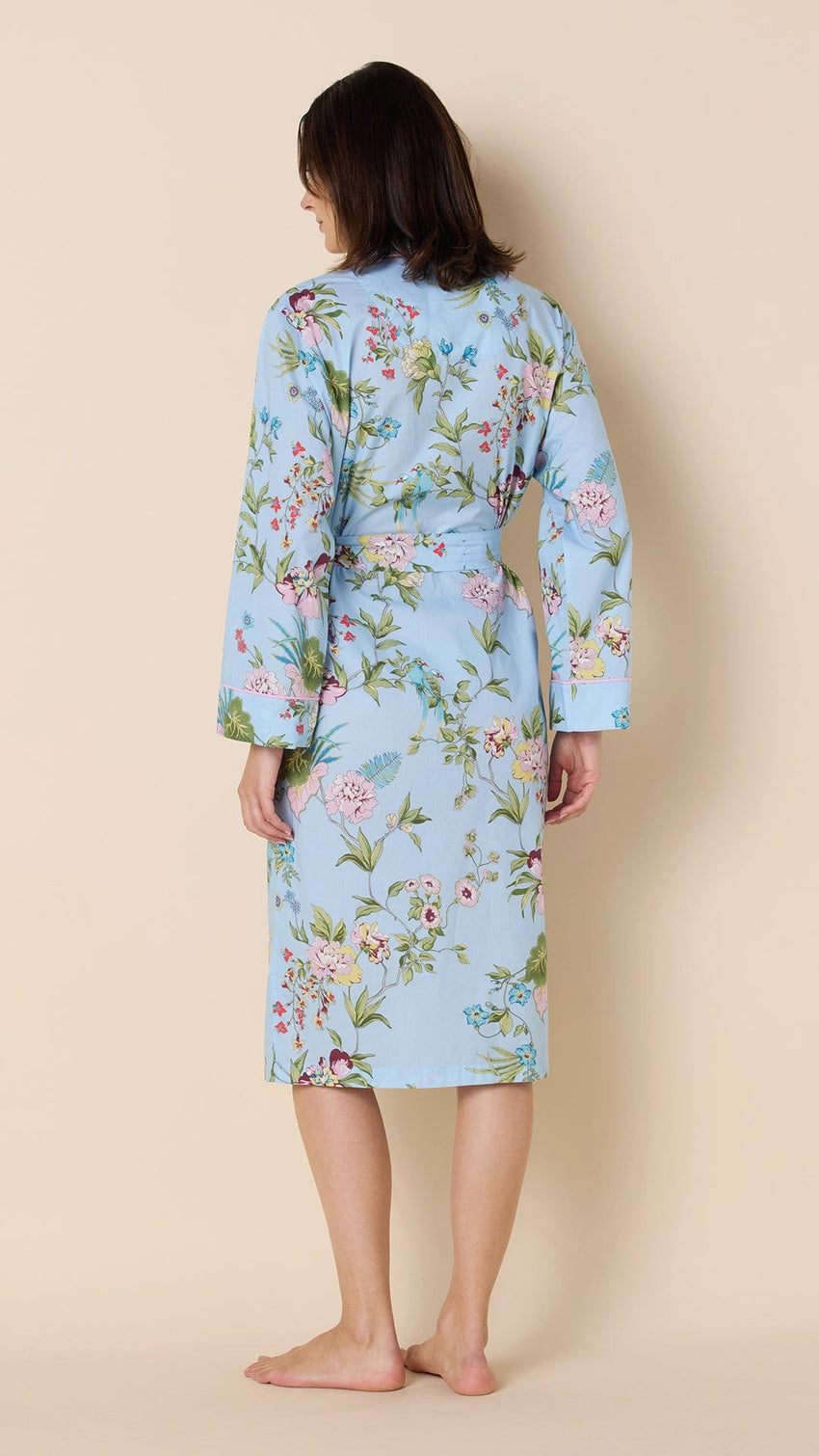 Perch and Bloom Luxe Pima Shawl Robe Hover Blue