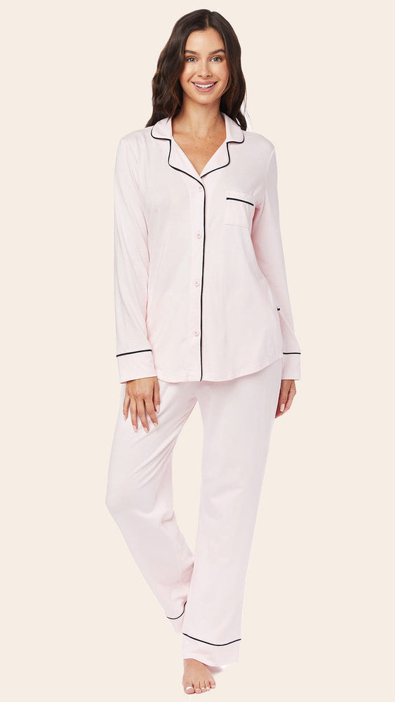 Classic Pima Knit Pajama - Powder Pink Main Powder Pink