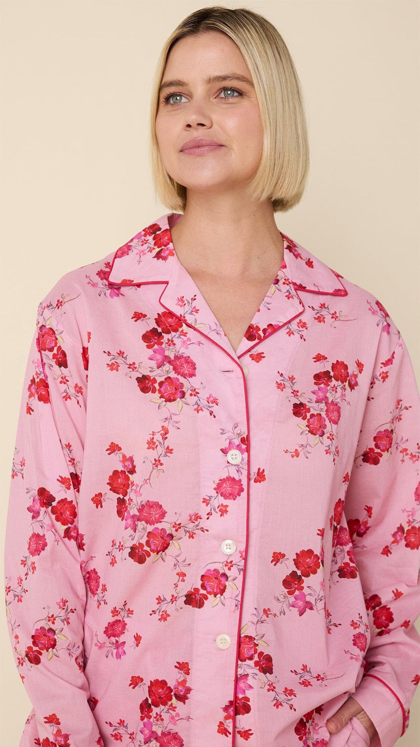Sorbet Roses Voile Pajama Extra Pink