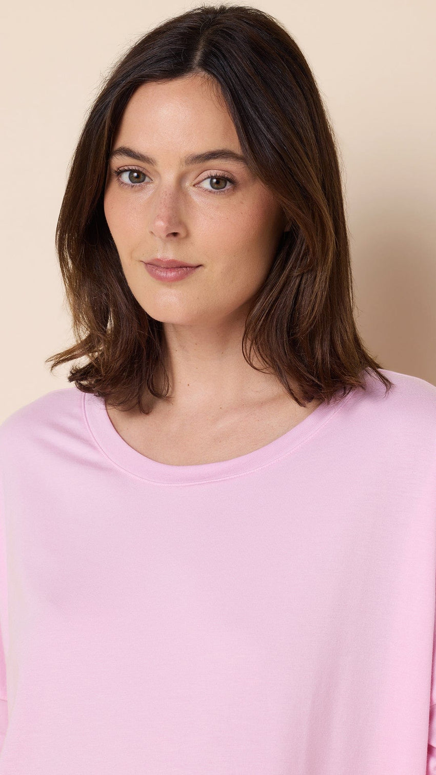 Classic Pima Knit Pullover Set - Pink Moment Hover Pink Moment