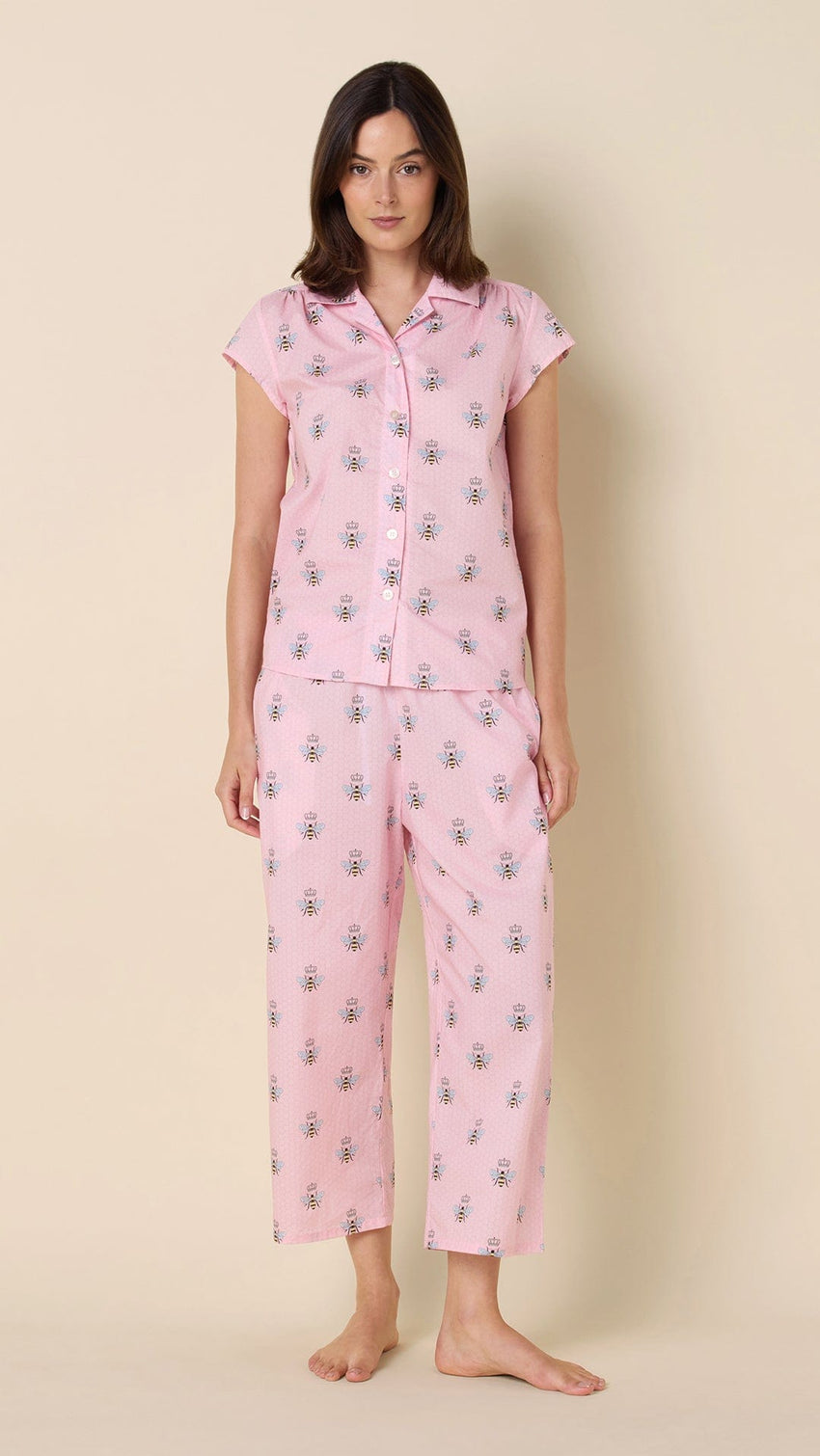 Queen Bee Luxe Pima Capri - Pink Extra Wide Pink