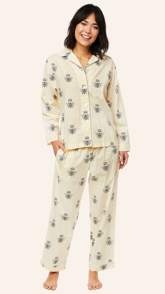 Queen Bee Luxe Pima Pajama - Honey Hover Honey