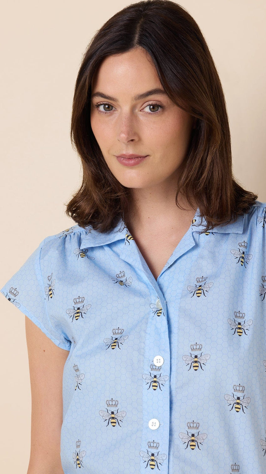 Queen Bee Luxe Pima Capri - Blue Main Blue