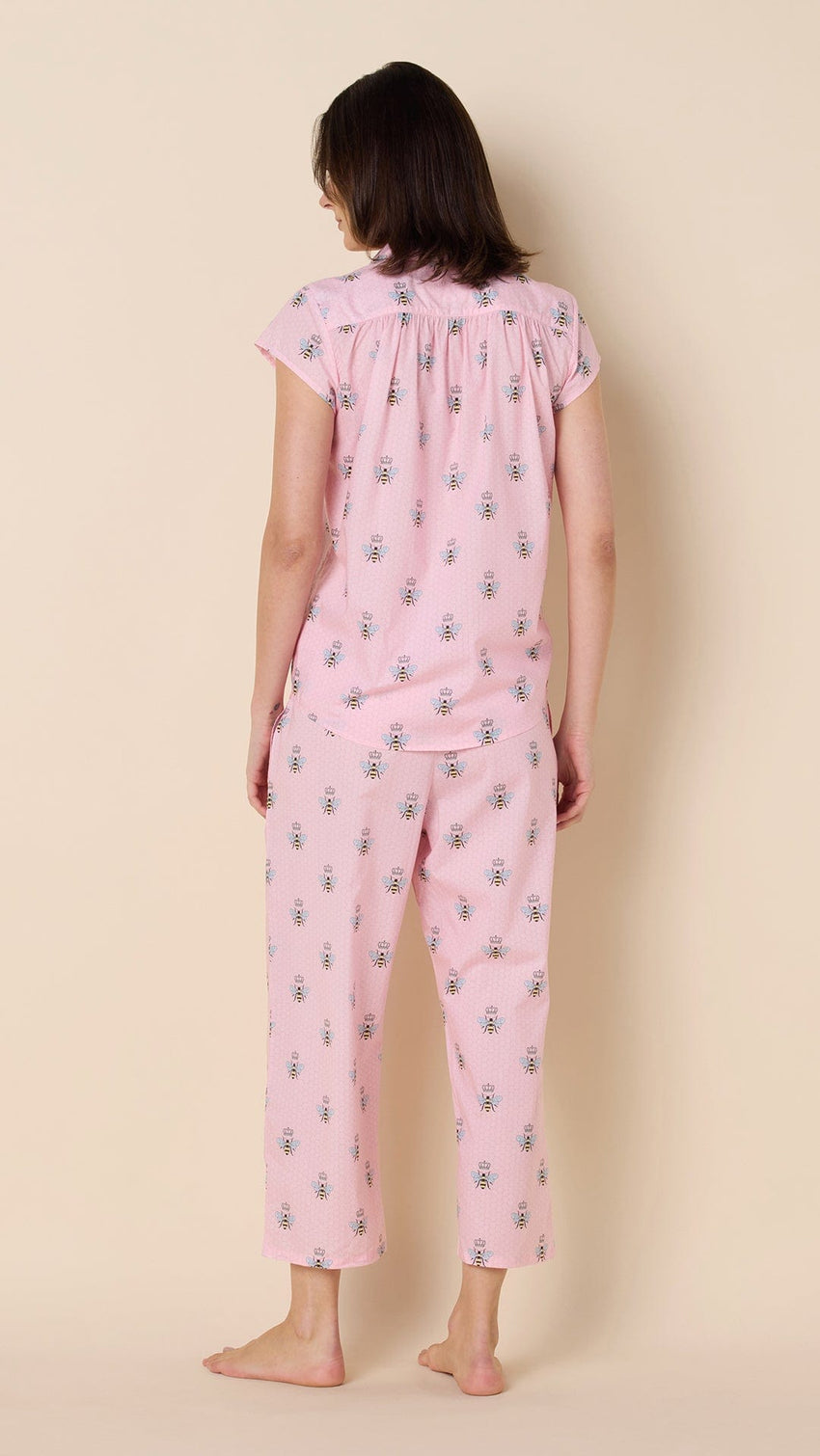Queen Bee Luxe Pima Capri - Pink Hover Pink