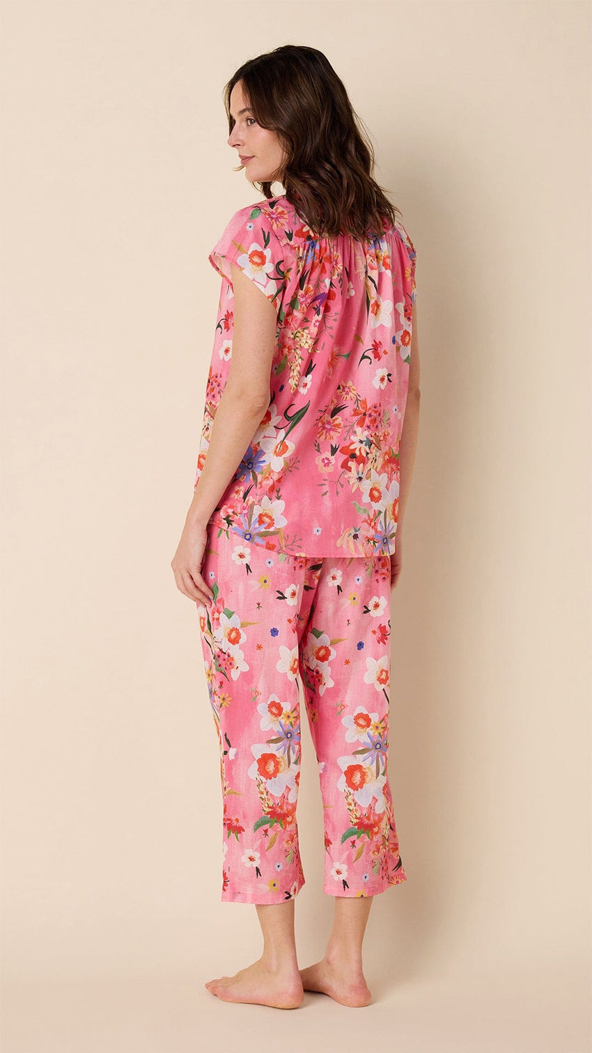 Spring Fling Voile Capri Hover Pink