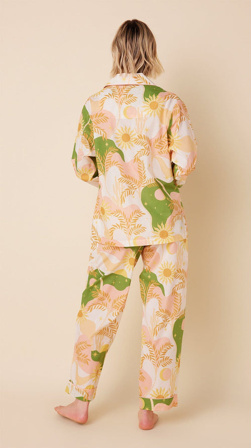 Sun & Moon Luxe Pima Long-Sleeved Pajama Hover White