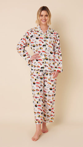 Sushi Poplin Pajama - White