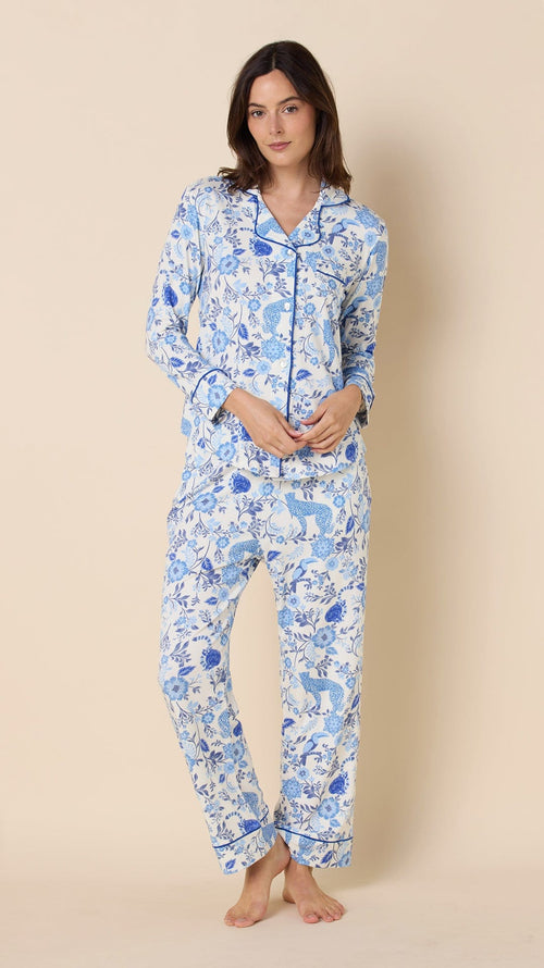 Savannah Soirée Pima Knit Long-Sleeved Pajama Extra White