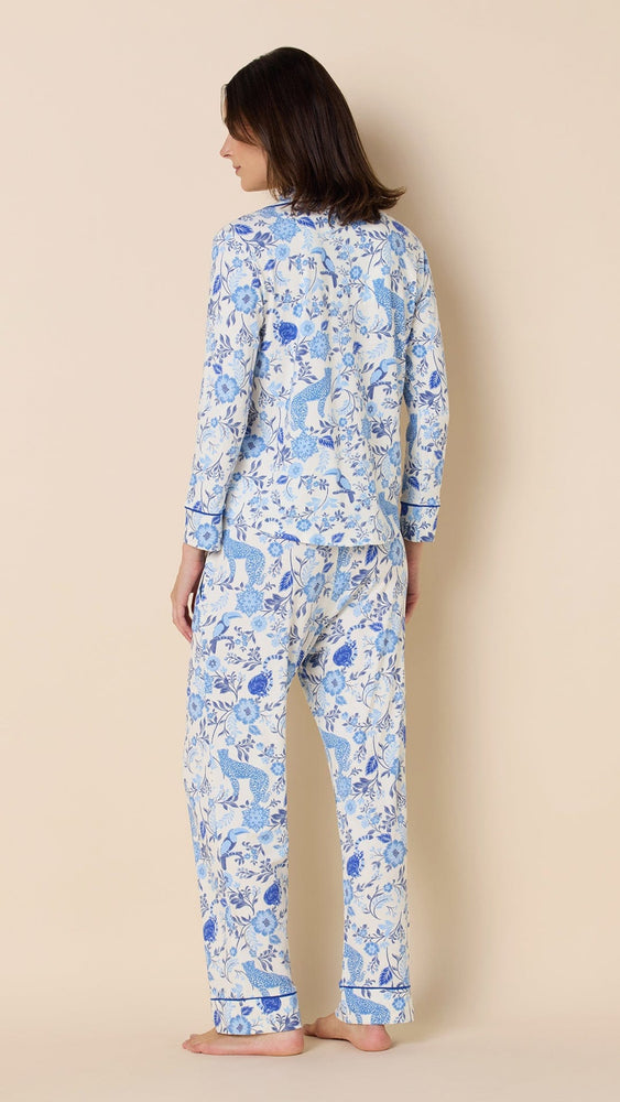Savannah Soirée Pima Knit Long-Sleeved Pajama Hover White