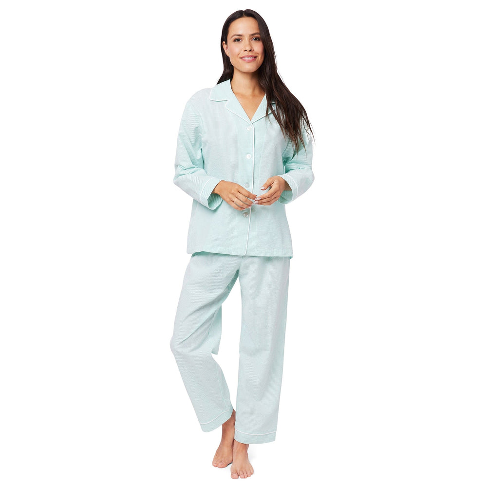 Seersucker Stripe Pajama - Mint Extra Mint