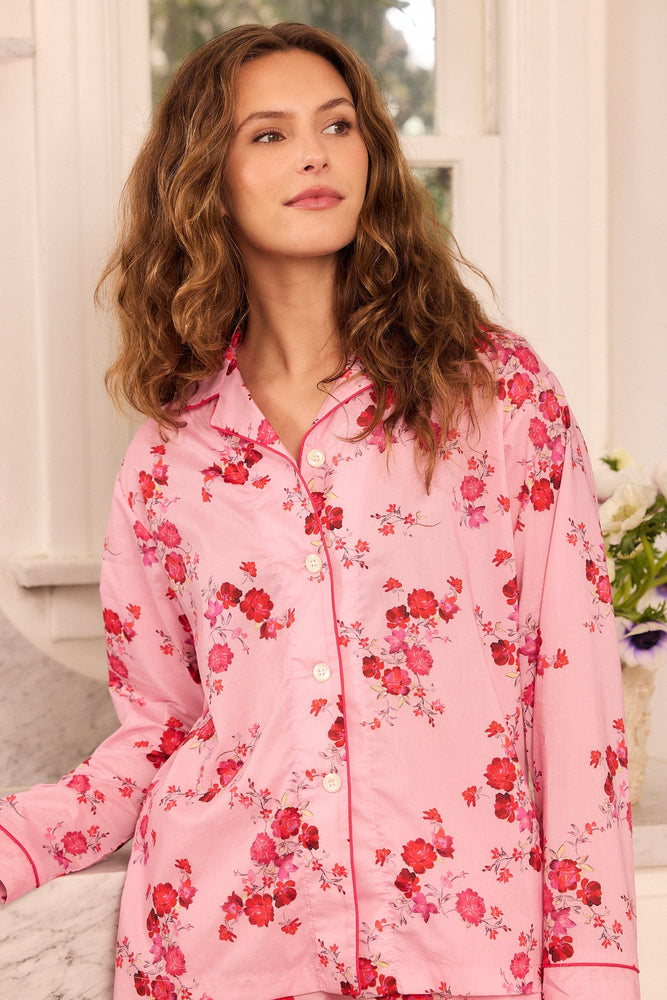 Sorbet Roses Voile Pajama Wide pink