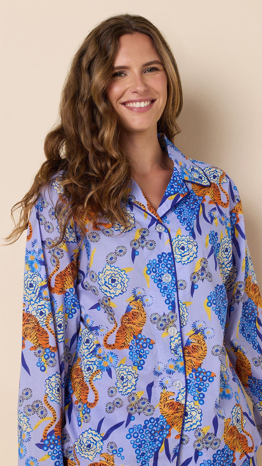 Tigress Voile Pajama Wide Lavender