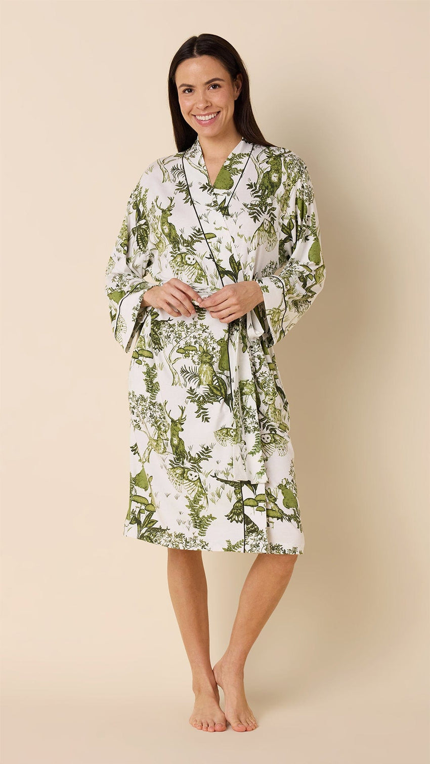 Woodside Pima Knit Robe White Main