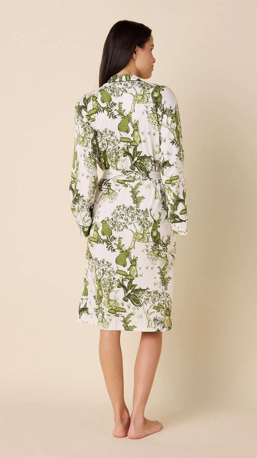 Woodside Pima Knit Robe White Hover