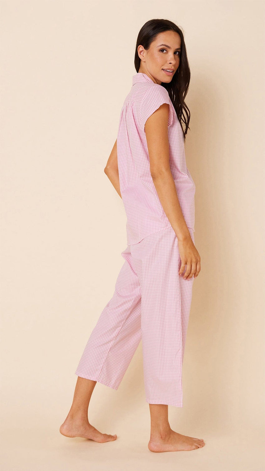 Classic Gingham Capri Luxe Pima - Pink Extra Pink