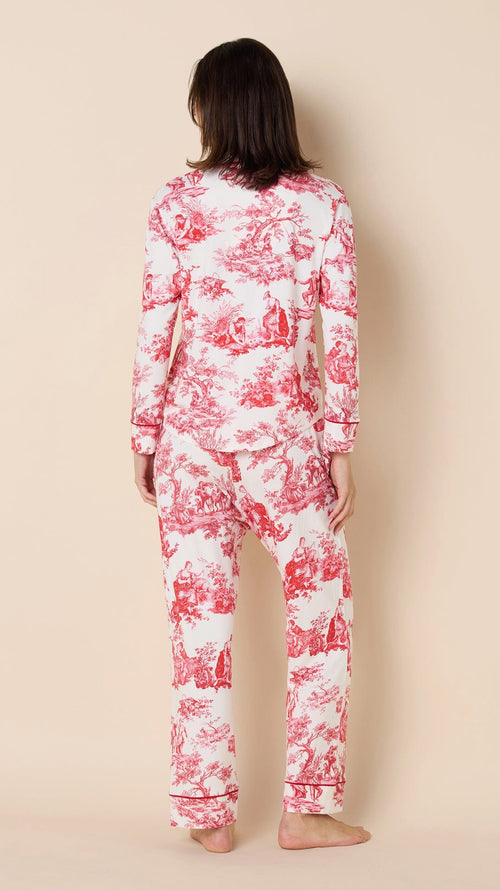 Idle Hours Pima Knit Long-Sleeved Pajama Extra White