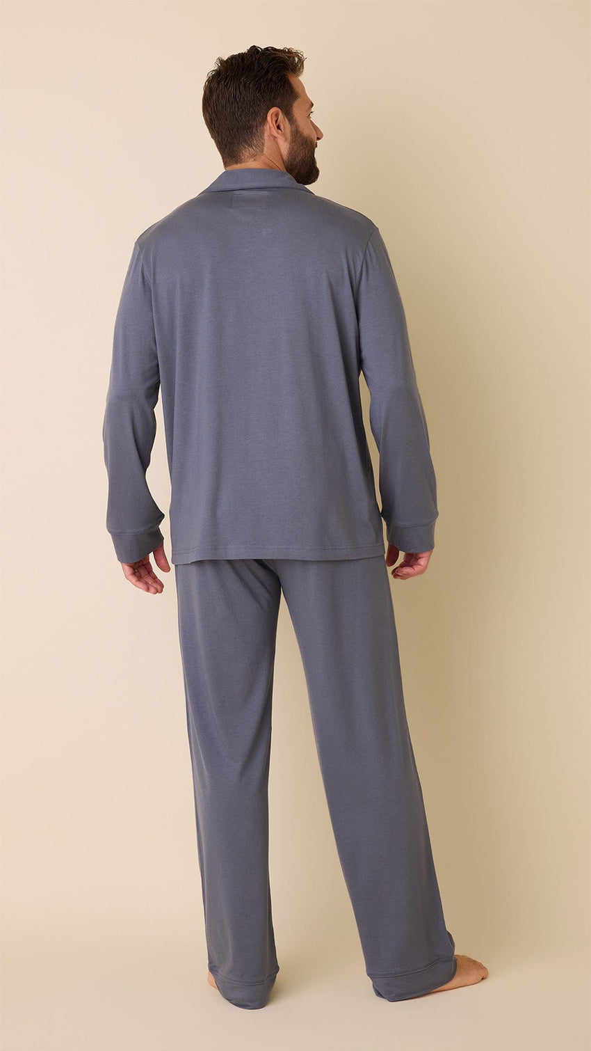 Classic Men's Pima Knit Pajama Set - Steel Extra Steel