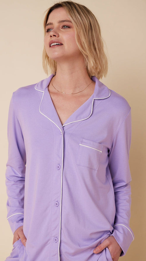 Classic Pima Knit Pajama - Lilac Extra Lilac