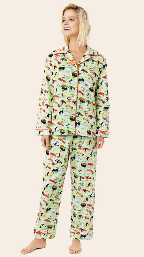 Sushi Flannel Pajama - Wasabi Main Wasabi