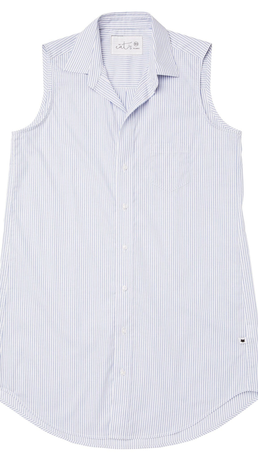 Simple Stripe Luxe Pima Sleeveless Night Shirt Simple Stripe Luxe Pima Sleeveless Night Shirt