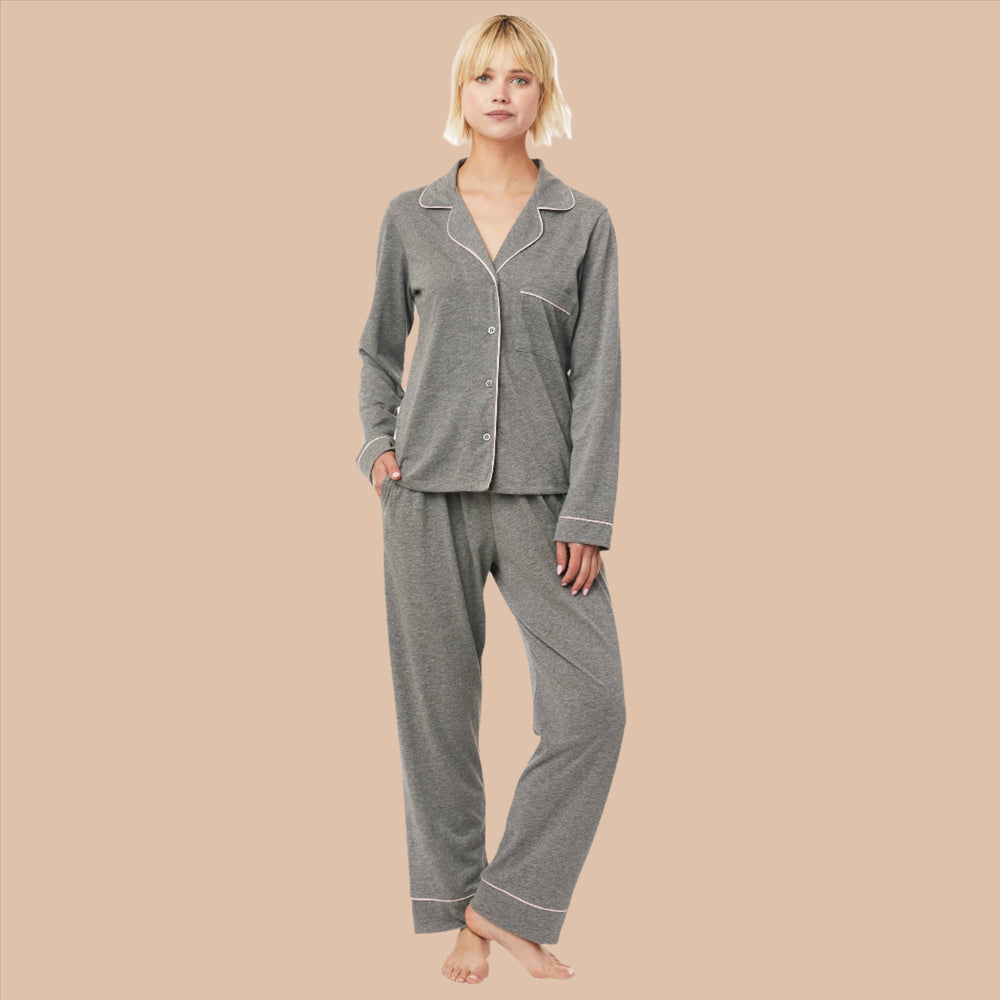 Classic Pima Knit Pajama - Heather Grey Main Heather Grey