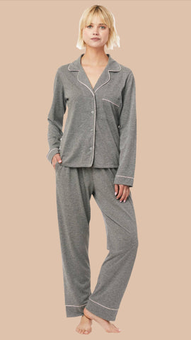 Classic Pima Knit Pajama - Heather Grey