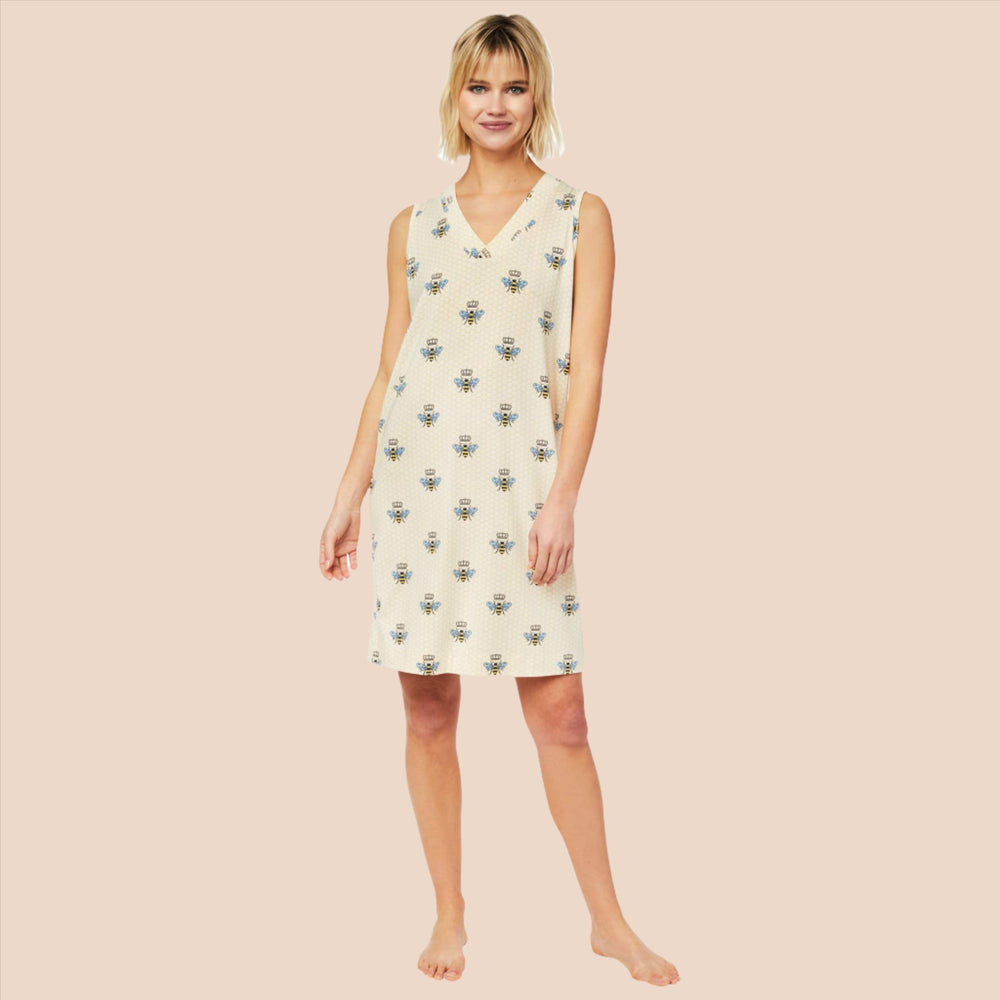 Queen Bee Pima Knit Nightgown - Honey Main Honey