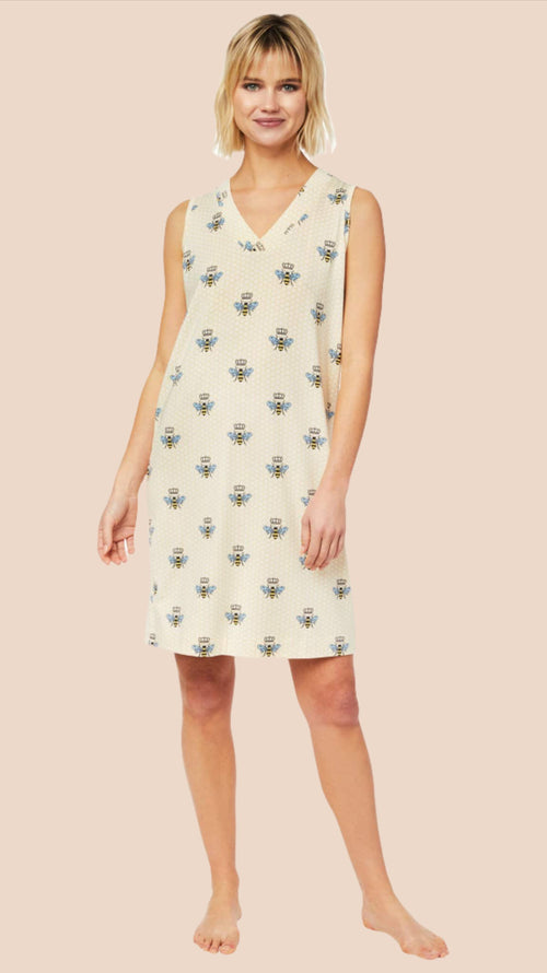 Queen Bee Pima Knit Nightgown - Honey Main Honey