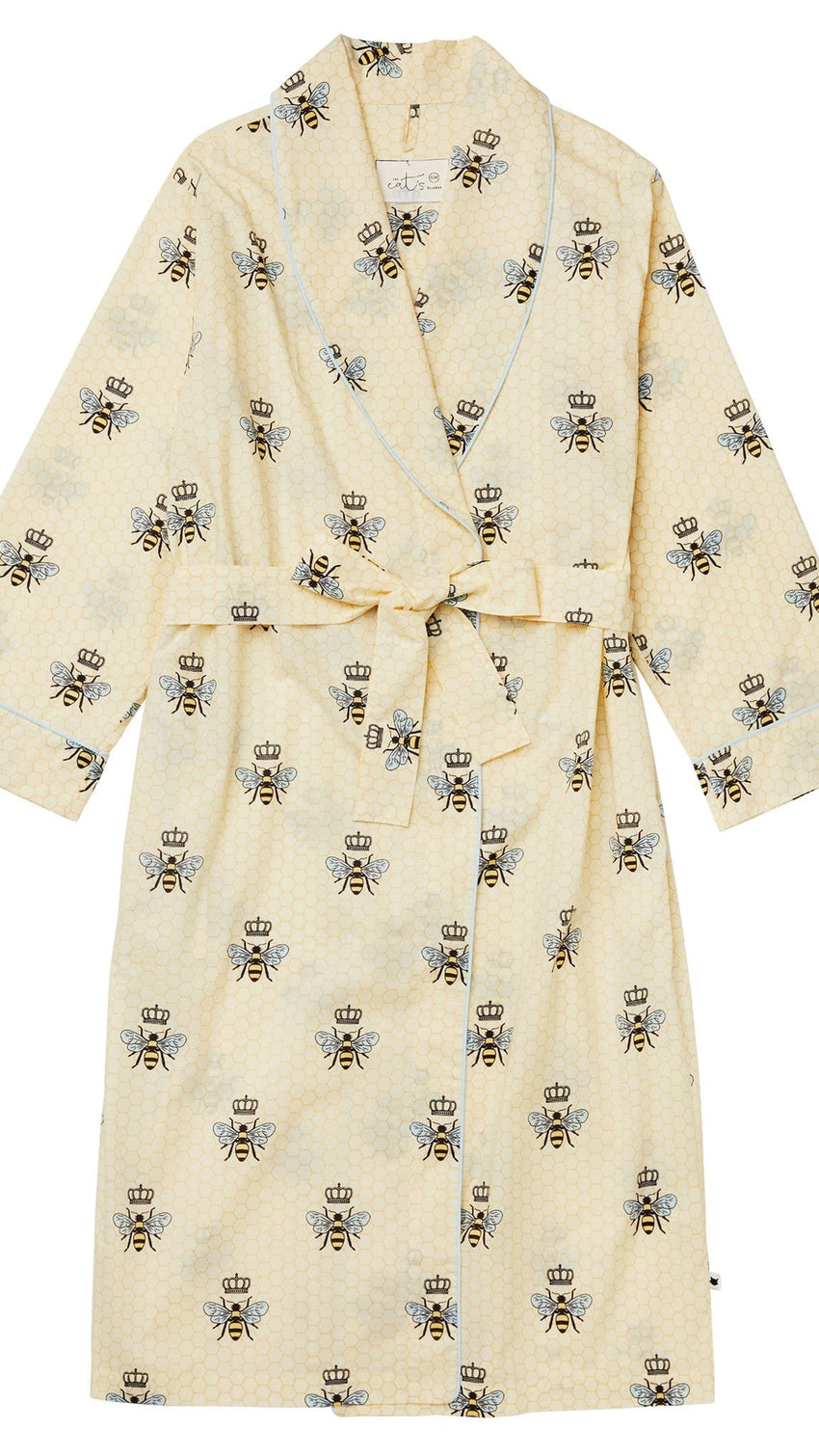 Queen Bee Luxe Pima Shawl Collar Robe - Honey Wide Honey