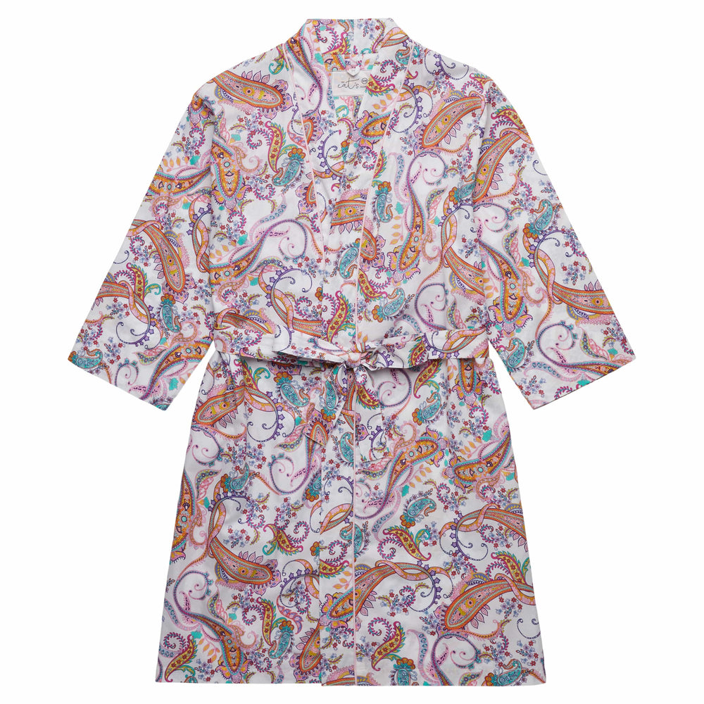 Amara Luxe Pima Kimono Robe Description White