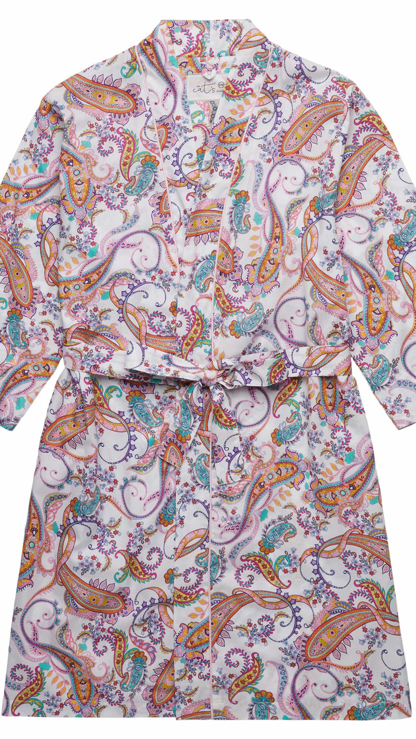 Amara Luxe Pima Kimono Robe Description White