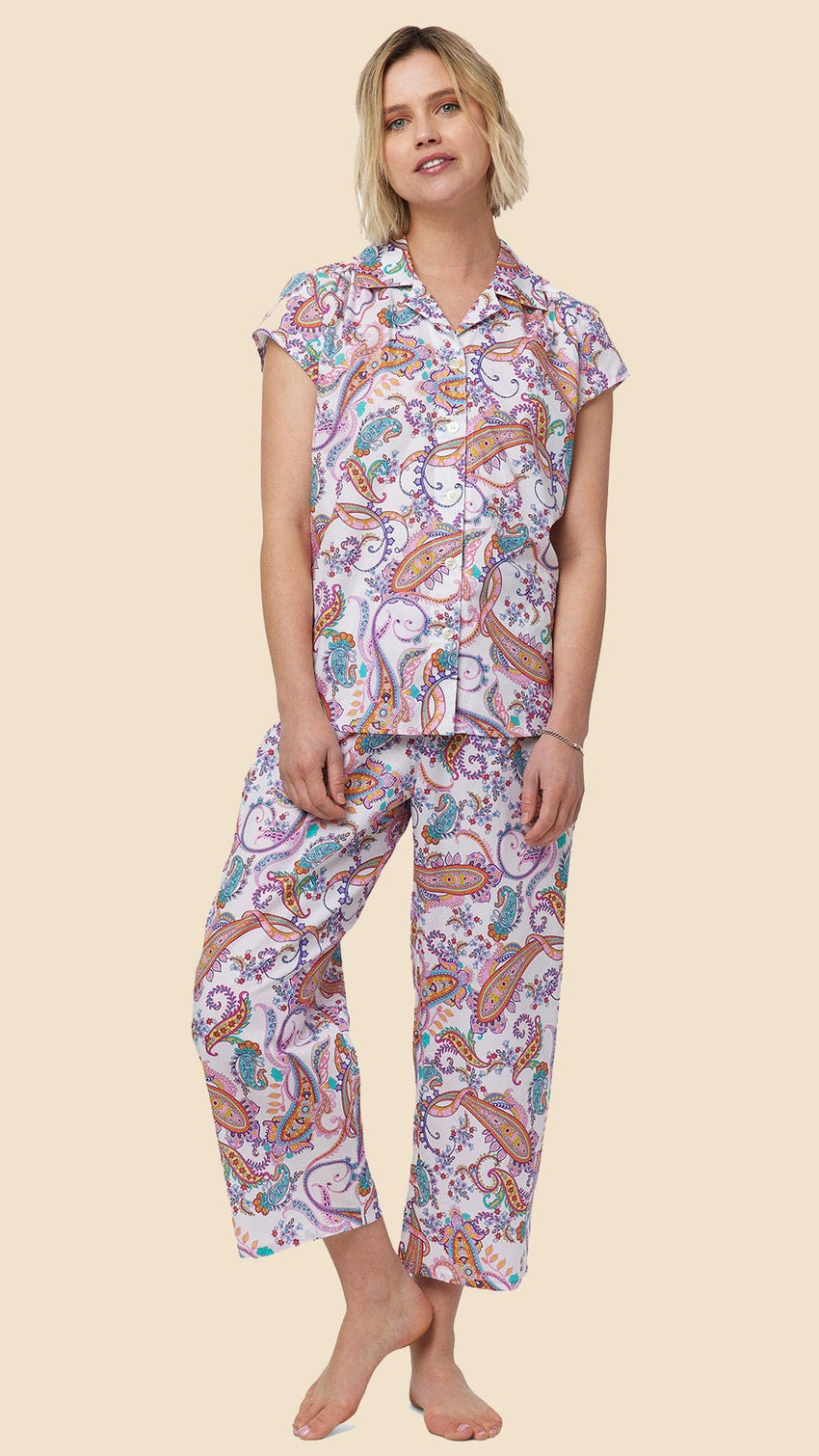 Amara Luxe Pima Capri Main White