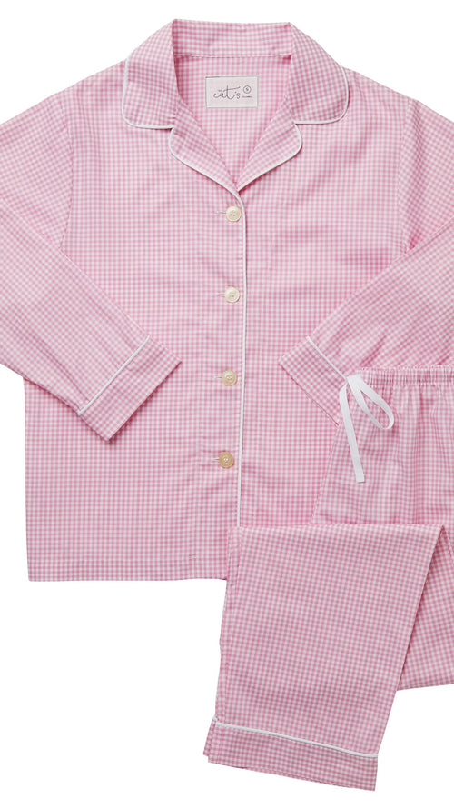 Classic Gingham Luxe Pima Pajama - Pink Classic Gingham Luxe Pima Pajama - Pink