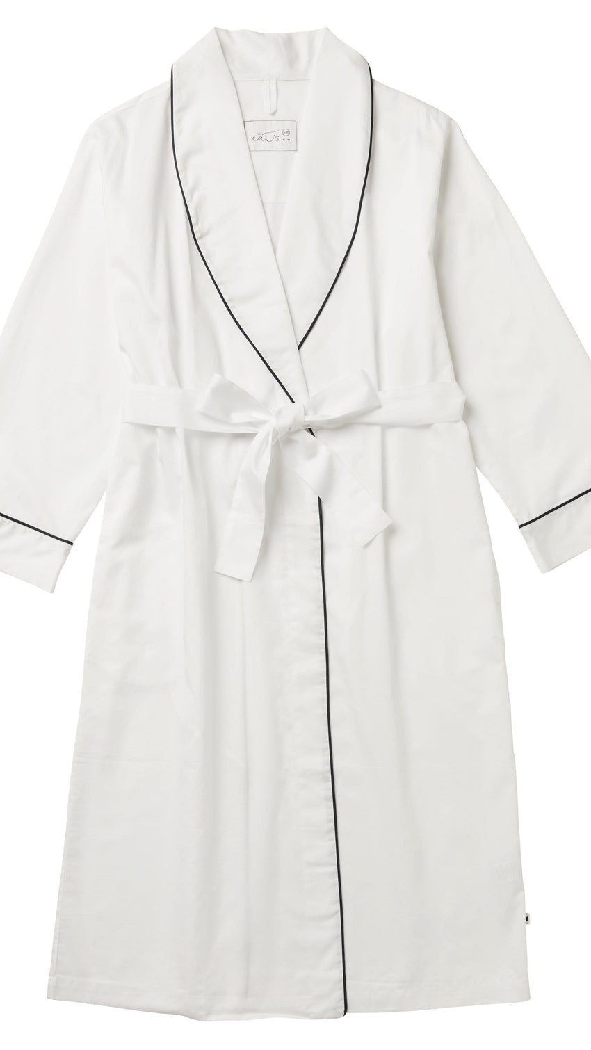 Classic Luxe Pima Shawl Collar Robe - White Extra White